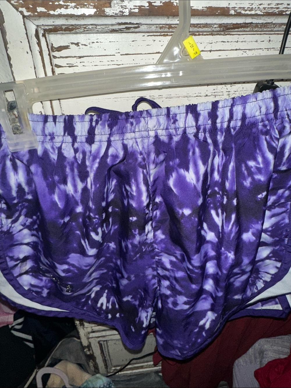 Nike Purple Tie-Dye Athletic Shorts small drawstring lined inside like new - Picture 7 of 7